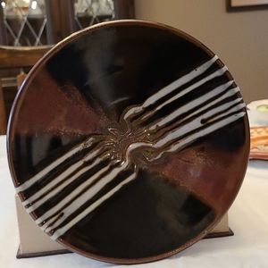 MATTHEW PATTON CERAMIC PLATE BOWL SIGNED BY ARTIST